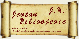 Jevtan Milivojević vizit kartica